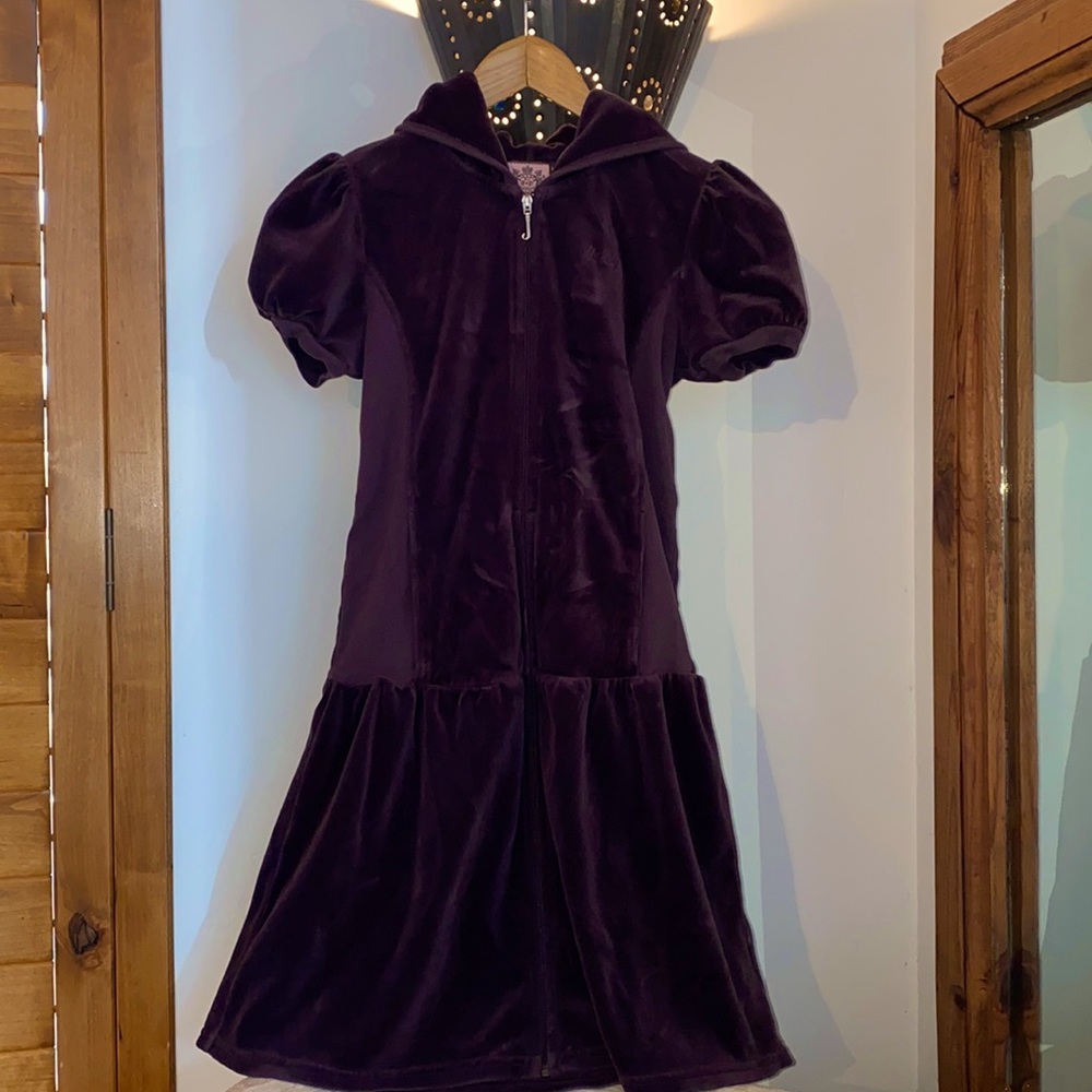 Juicy Couture Sz Youth 14 Hoodie Velour Dress